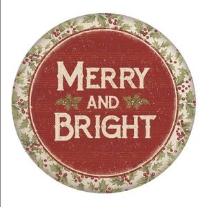 NWT Primitives by Kathy Merry & Bright Holly Plate